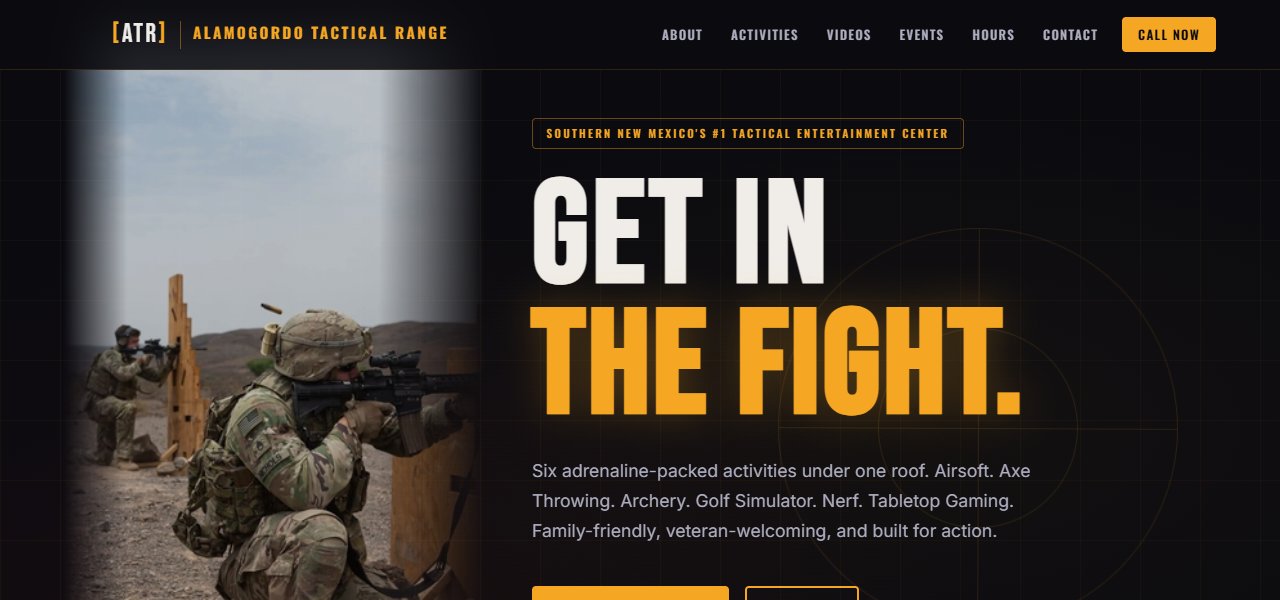 Alamogordo Tactical Range website preview