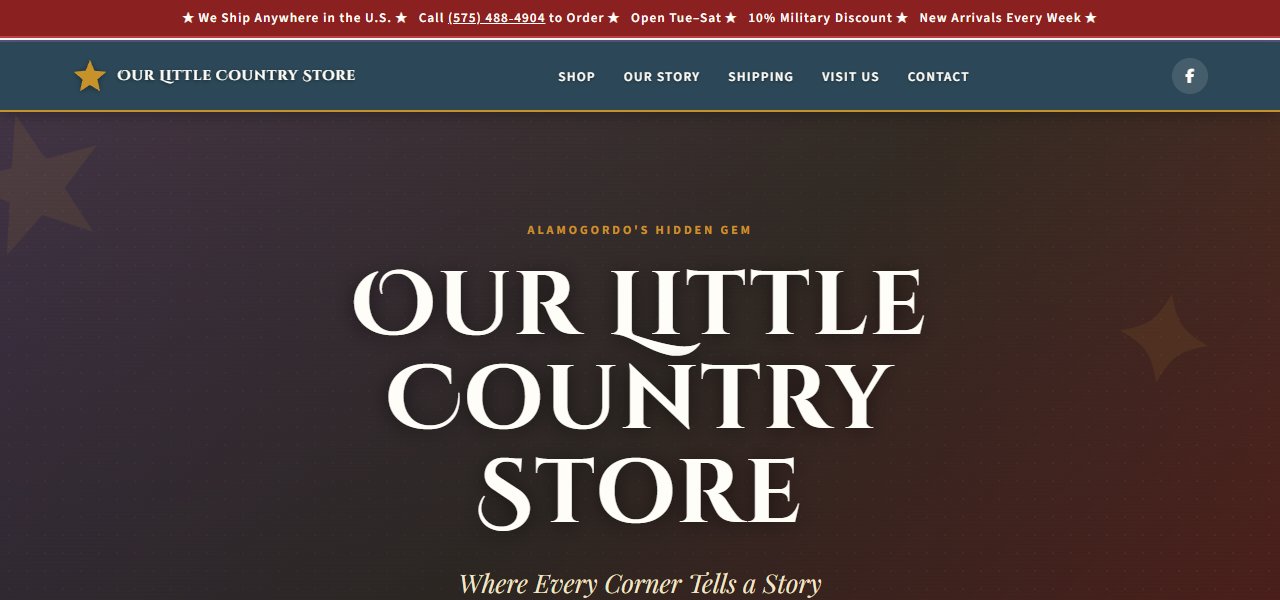 Our Little Country Store website preview